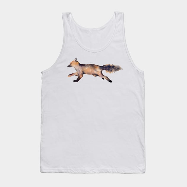 Orange fox Tank Top by Pearl and Plam